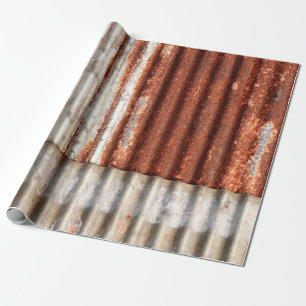 old zine and rusty corrugated texture background.  wrapping paper