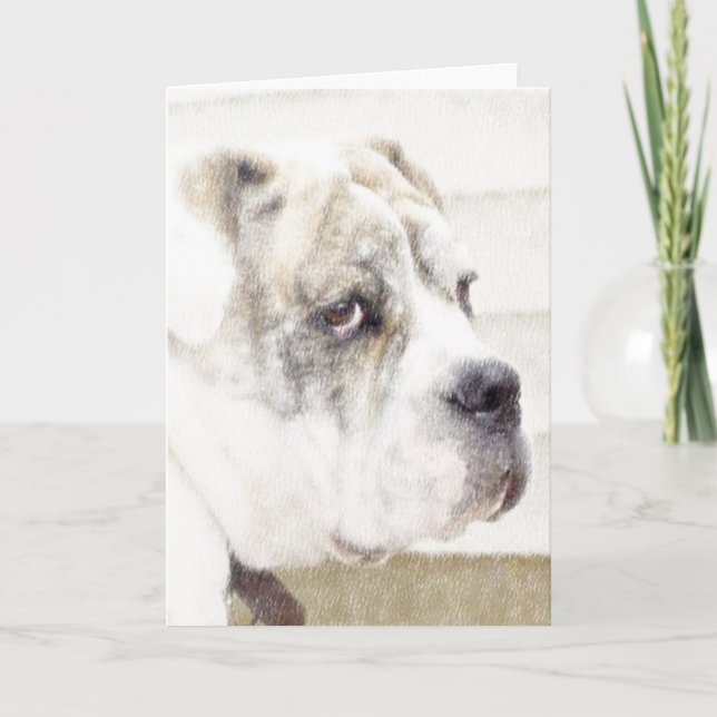 Olde English Bulldogge greeting card (Front)