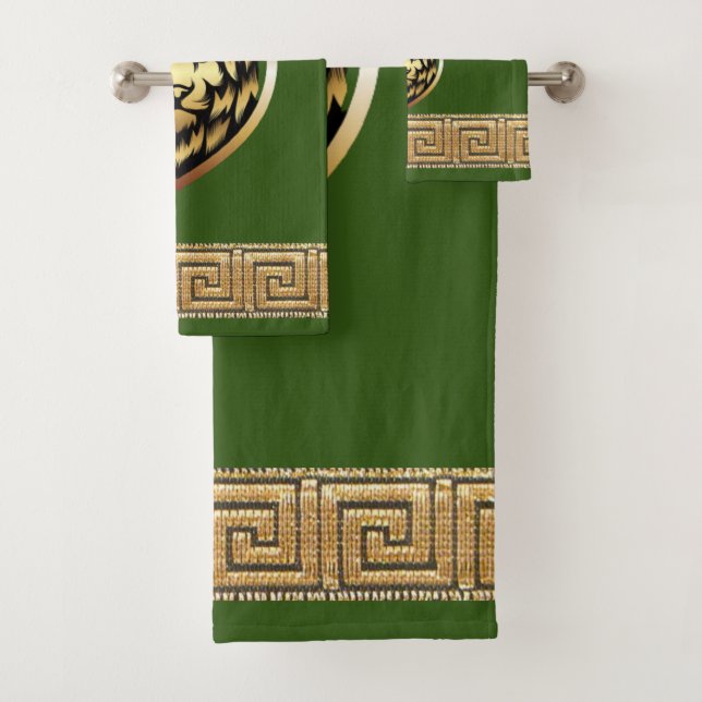 Olde English Royal Lion Designer  Bath Towel Set (Insitu)