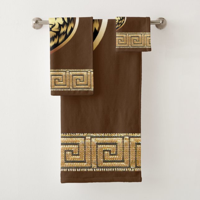 Olde English Royal Lion Designer  Bath Towel Set (Insitu)