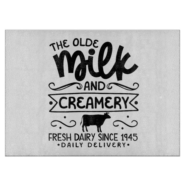 Olde Milk And Creamery Cutting Board (Front)