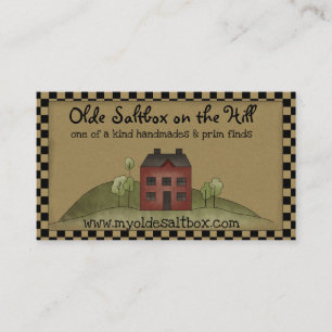 Olde Red Saltbox Rustic Primitive Business Card