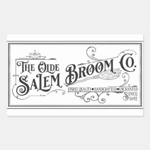 Olde Salem Broom Company Rectangular Sticker