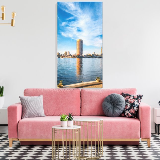 olden Nile Morning in Cairo Canvas Print (Insitu(LivingRoom))