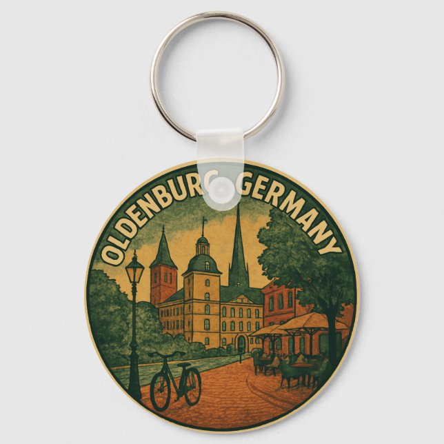 Oldenburg Germany City Art Key Ring (Front)