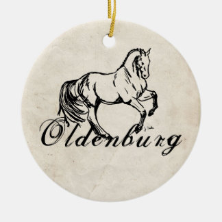 Oldenburg Horse Ceramic Tree Decoration