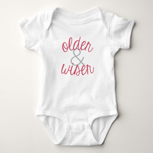 Older and Wiser Girl Twin Big Sister Shirt (Front)