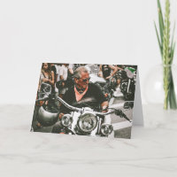 Older Biker Motorcycle Rider V-Twin Birthday