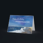 Older Granddaughter Birthday Waves Ocean Blue Sky Card<br><div class="desc">A meaningful birthday design for a cherished granddaughter, featuring a calming ocean with gentle waves under a vivid blue sky. The front reads “Happy Birthday, Granddaughter. God made you wonderfully unique, ” with a message that blends faith and love. The inside message speaks to her strength, heart, and how God...</div>