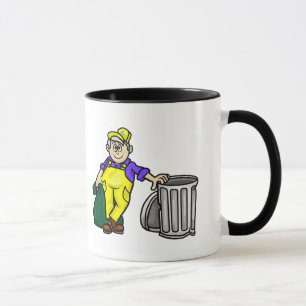 Older Grey Hair Garbage Man Coffee Mug