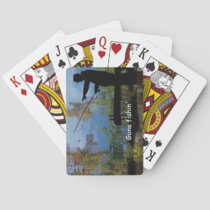 Older Man Fishing Retirement Playing Cards