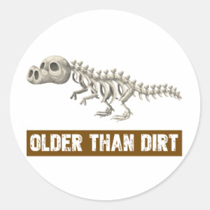 Older than dirt classic round sticker