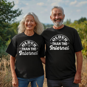 Older Than The Internet Funny Vintage Adult Humour Tri-Blend Shirt