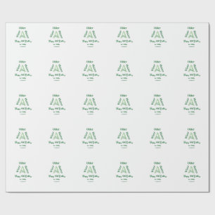older wiser hotter Happy 40th birthday green bold Wrapping Paper