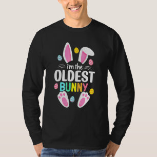 Oldest Bunny Easter Family Matching Outfit Rabbit  T-Shirt