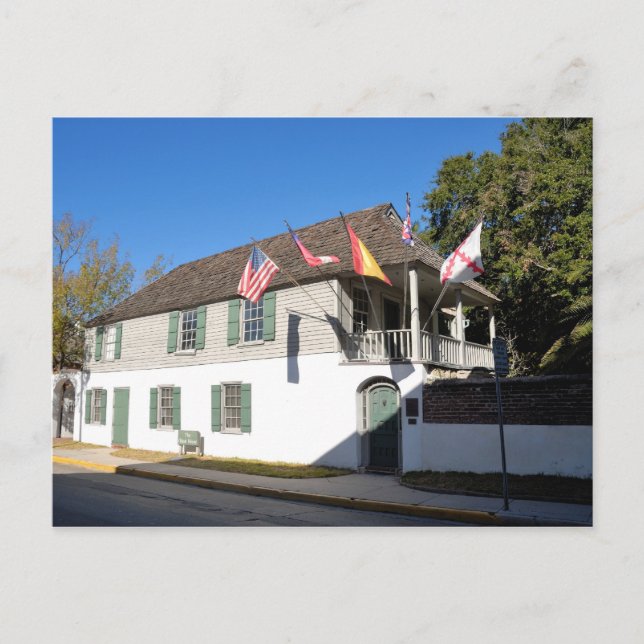 oldest house st augustine florida postcard (Front)