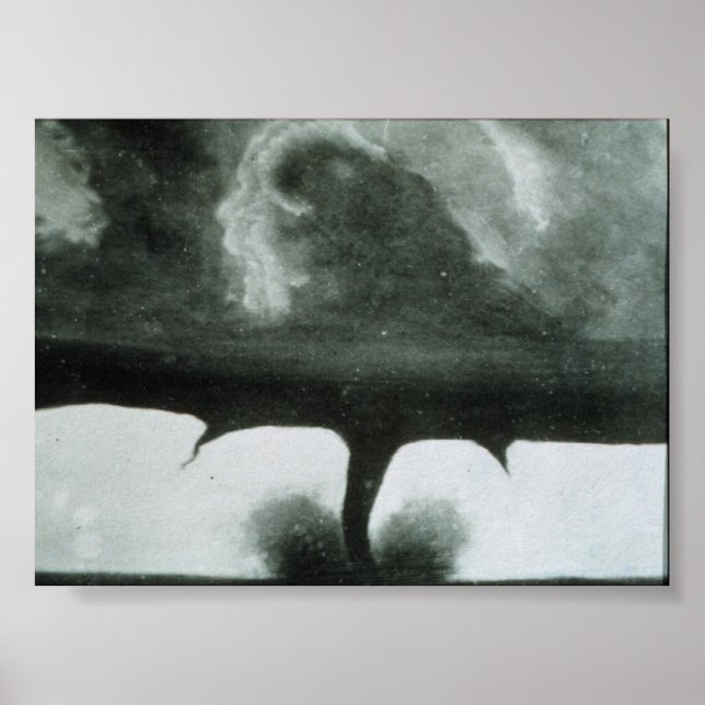 Oldest known photograph of a tornado poster (Front)