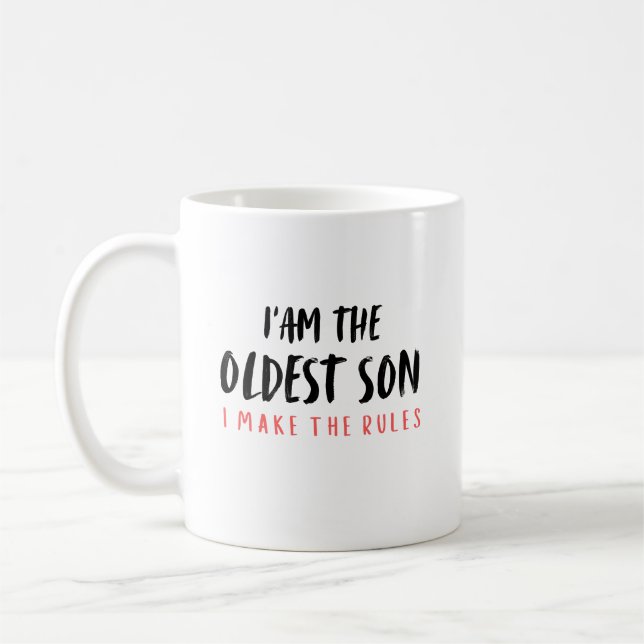 Oldest Son Funny Family Quote Coffee Mug (Left)