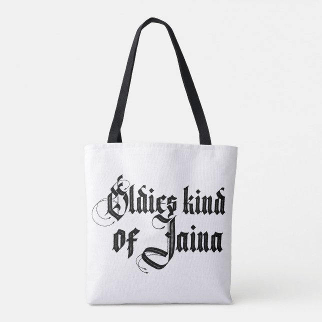 Oldies kind of Jaina shopping tote bag (Back)
