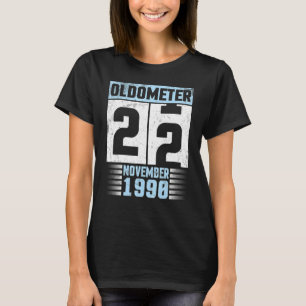 Oldometer 22 Years Old Happy Birthday Born In Nove T-Shirt