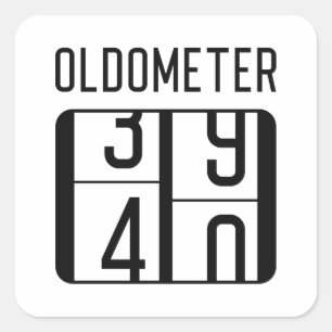 Oldometer 40 square sticker