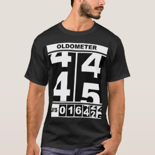 Oldometer 45th Birthday Funny Milestone Odometer S T-Shirt