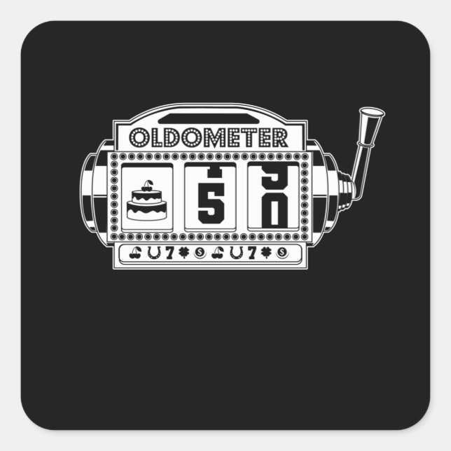 Oldometer 50 Birthday Square Sticker (Front)