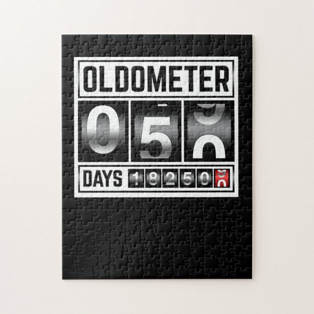 OLDOMETER 50 Years Old Made In 1971 50th Birthday Jigsaw Puzzle (Vertical)