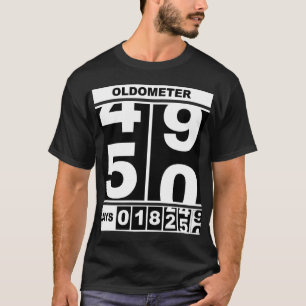 Oldometer 50th Birthday Funny Milestone Odometer S T-Shirt