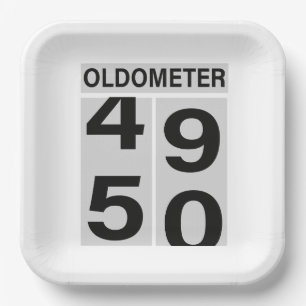 Oldometer 50th Birthday Paper Plate