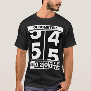 Oldometer 55th Birthday Funny Milestone Odometer S T-Shirt