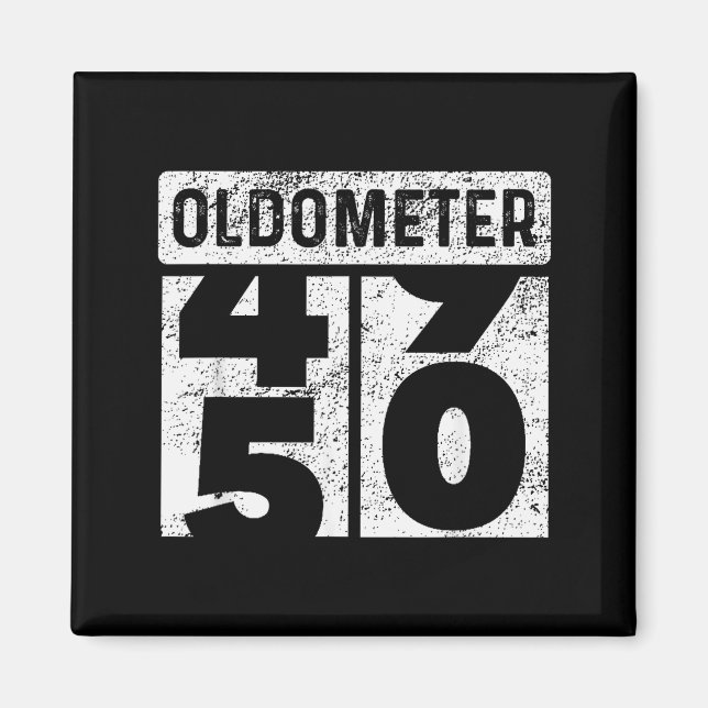 Oldometer Odometer Funny 50th Birthday Gift 50 Yrs Magnet (Front)