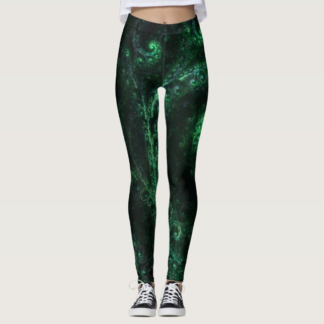 OldOnes Fractal Art Design Leggings (Front)