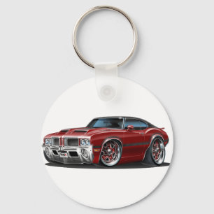 Olds Cutlass 442 Maroon Car Key Ring
