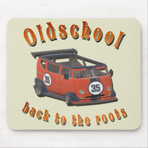 Oldschool Car Mouse Pad Retro Vintage Design