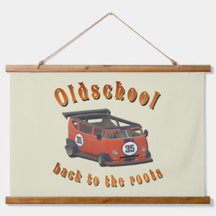 Oldschool Car Wall Tapestry Vintage Style