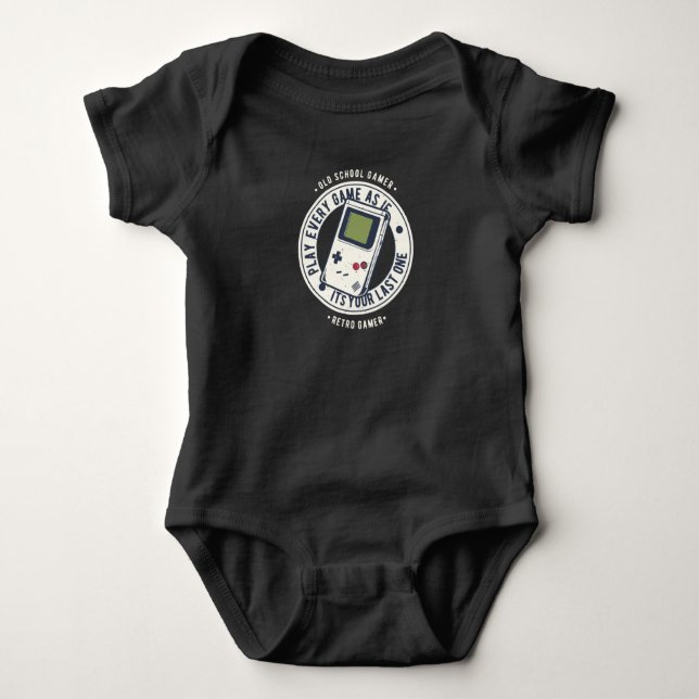 OldSchool Gamer Baby Bodysuit (Front)