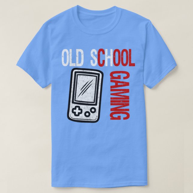 Oldschool gaming nerd gamer consoles video games T-Shirt (Design Front)