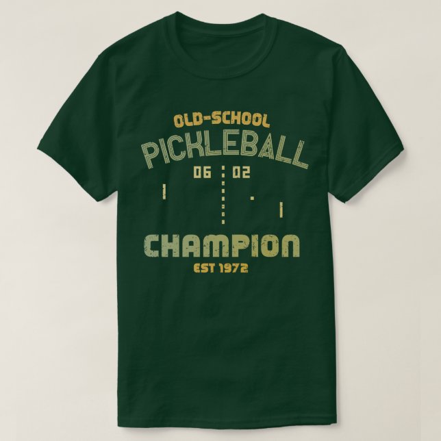 OldSchool Pickleball Champion T-Shirt (Design Front)