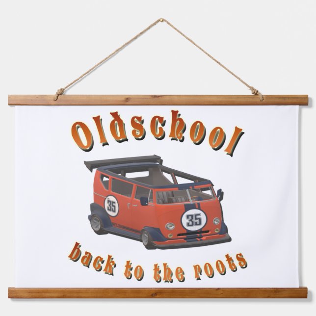 Oldschool Speed - ​Back to the roots! Hanging Tapestry (Front)
