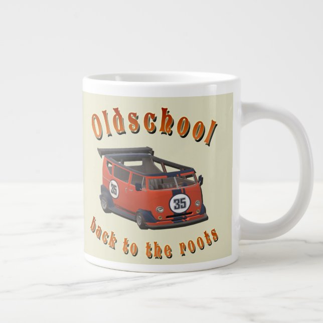 Oldschool Speed - ​Back to the roots! Large Coffee Mug (Right)