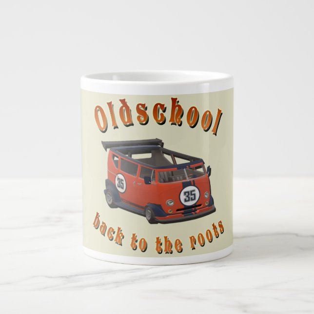Oldschool Speed - ​Back to the roots! Large Coffee Mug (Front)