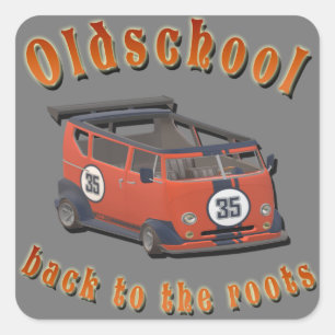 Oldschool Speed - ​Back to the roots! Square Sticker