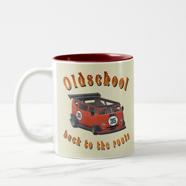 Oldschool Speed - ​Back to the roots! Two-Tone Coffee Mug (Left)