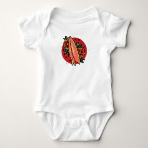 Oldschool Surfing Baby Bodysuit