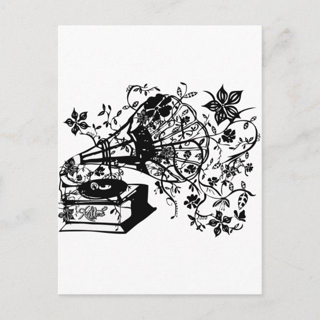 Oldschool turntable postcard (Front)