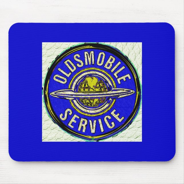 oldsmobile retro sign mouse pad (Front)