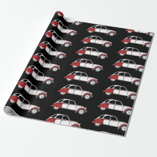 oldtimer 2CV Dolly Rot Wrapping Paper