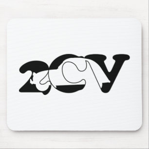 oldtimer 2cv Ente Schatten Typography Mouse Pad
