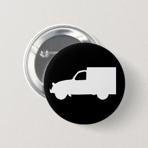 oldtimer 2cv Retro Transporter Silhouette 6 Cm Round Badge